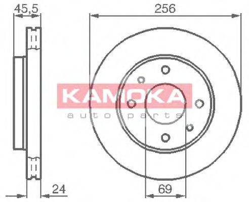 Тормозной диск KAMOKA 1031770