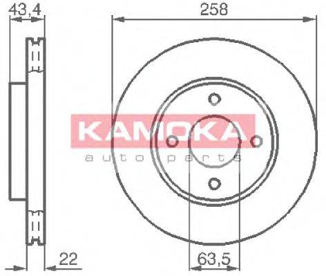 гальмівний диск KAMOKA 1032144