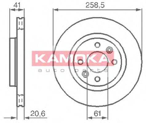 гальмівний диск KAMOKA 1032192