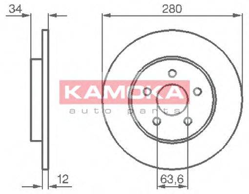 KAMOKA 1032252 гальмівний диск