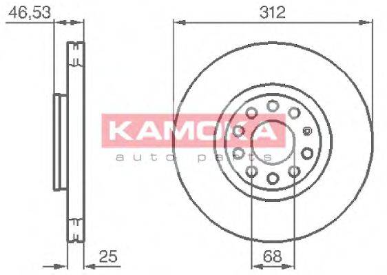KAMOKA 1032312 Тормозной диск