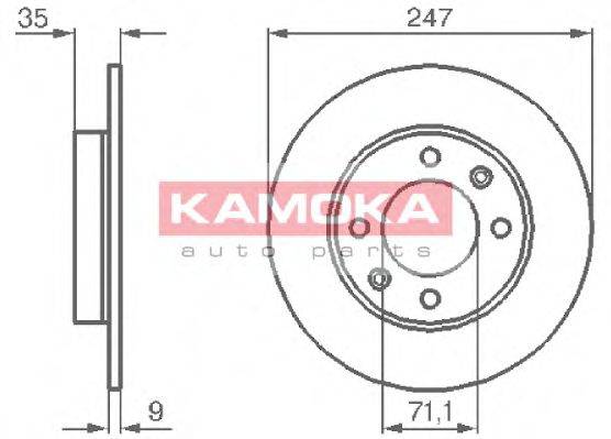 KAMOKA 1032356 гальмівний диск