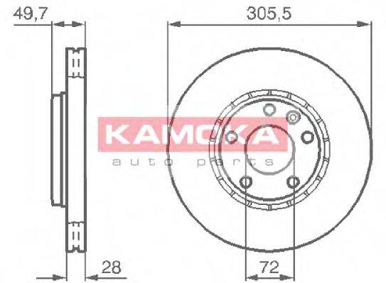 KAMOKA 1032408 гальмівний диск