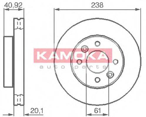 Тормозной диск KAMOKA 103316
