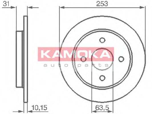 Тормозной диск KAMOKA 103562