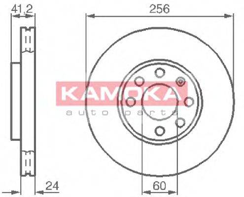 гальмівний диск KAMOKA 1036808