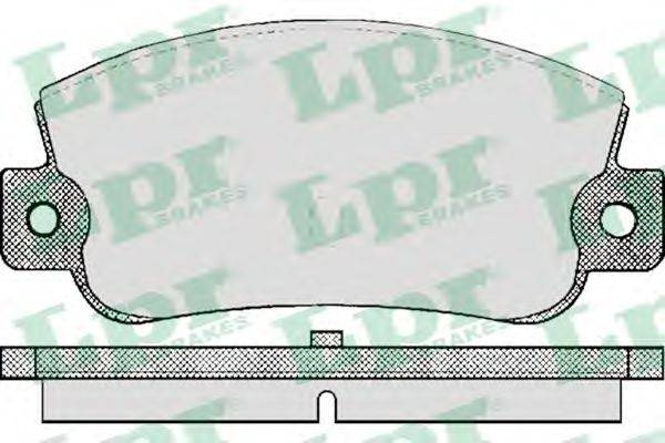 Комплект гальмівних колодок, дискове гальмо LPR 05P410