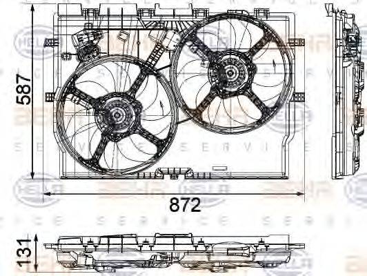 Вентилятор системы охлаждения двигателя HELLA 8EW 351 041-451
