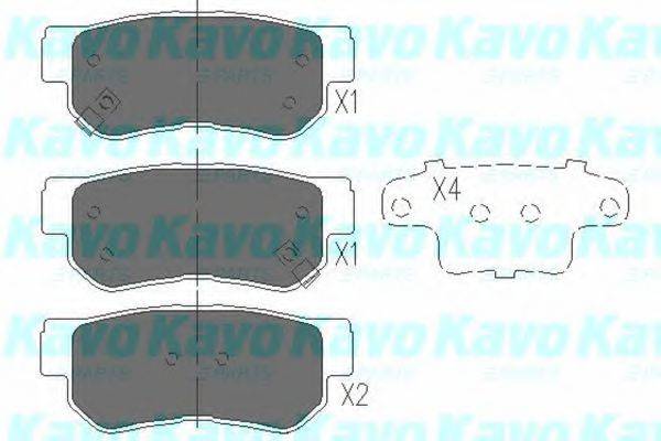 KAVO PARTS KBP3005 Комплект гальмівних колодок, дискове гальмо