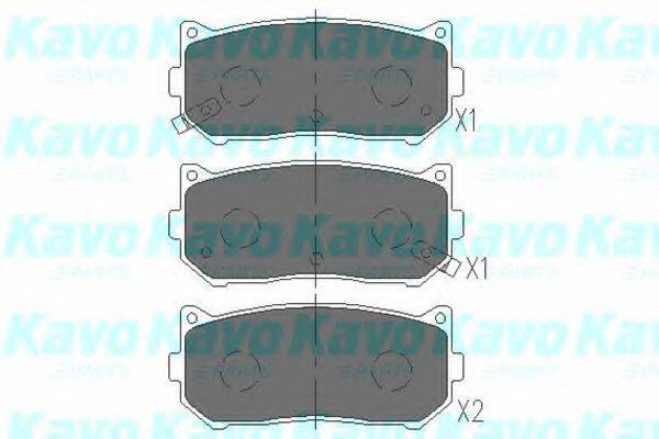 Комплект гальмівних колодок, дискове гальмо KAVO PARTS KBP-4001