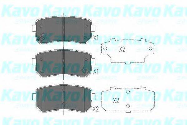 KAVO PARTS KBP4007 Комплект гальмівних колодок, дискове гальмо