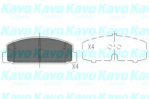 KAVO PARTS KBP4506 Комплект гальмівних колодок, дискове гальмо