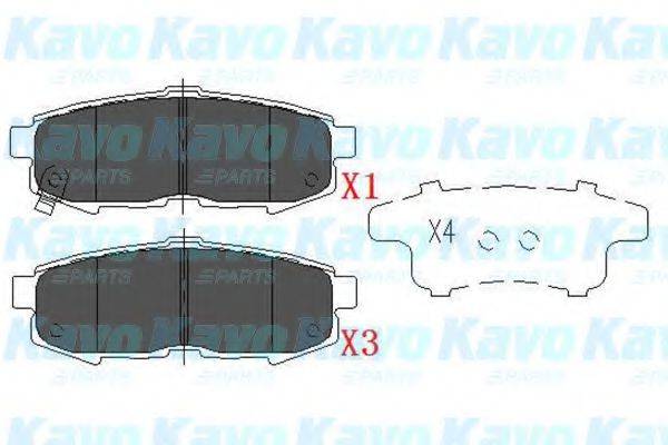 Тормозные колодки KAVO PARTS KBP-4555