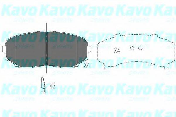 Тормозные колодки KAVO PARTS KBP-4558