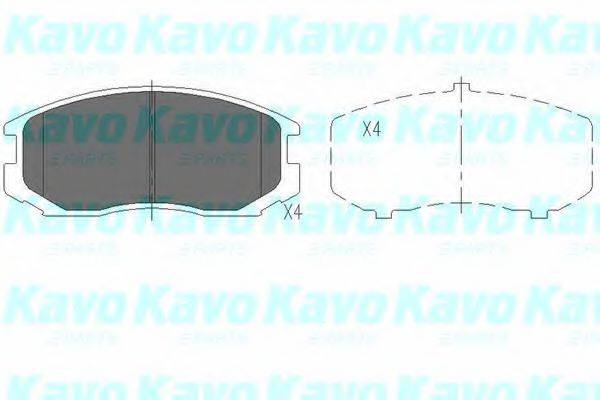 Комплект гальмівних колодок, дискове гальмо KAVO PARTS KBP-5505