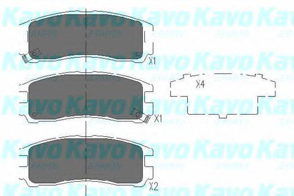 KAVO PARTS KBP5509 Комплект гальмівних колодок, дискове гальмо