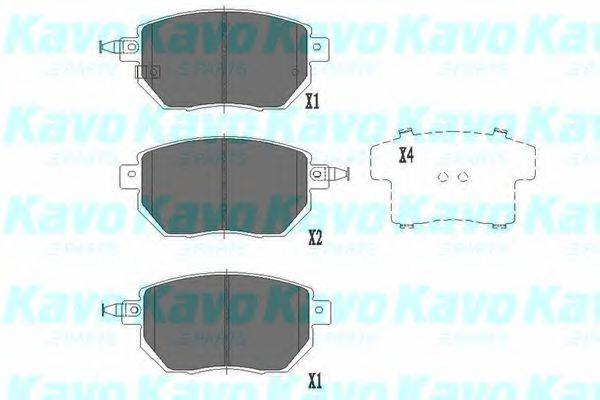 Комплект гальмівних колодок, дискове гальмо KAVO PARTS KBP-6573