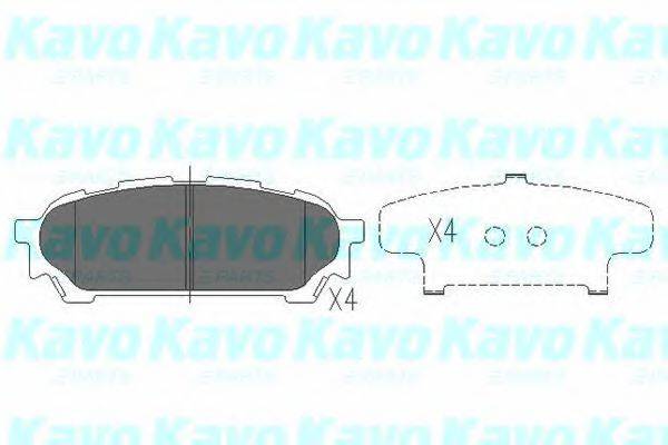 Комплект гальмівних колодок, дискове гальмо KAVO PARTS KBP-8019