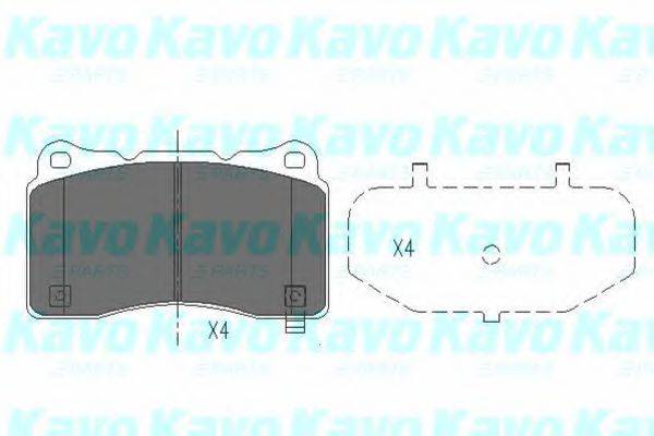 Комплект гальмівних колодок, дискове гальмо KAVO PARTS KBP-8021