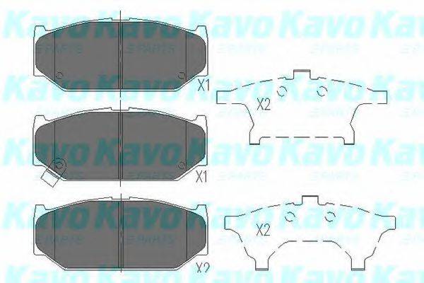 Комплект гальмівних колодок, дискове гальмо KAVO PARTS KBP-8525