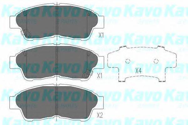 KAVO PARTS KBP9005 Комплект гальмівних колодок, дискове гальмо
