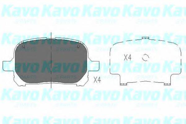 Комплект гальмівних колодок, дискове гальмо KAVO PARTS KBP-9051