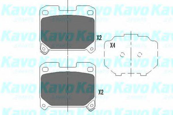 Комплект гальмівних колодок, дискове гальмо KAVO PARTS KBP-9063
