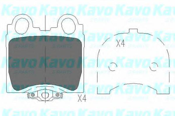Комплект гальмівних колодок, дискове гальмо KAVO PARTS KBP-9066