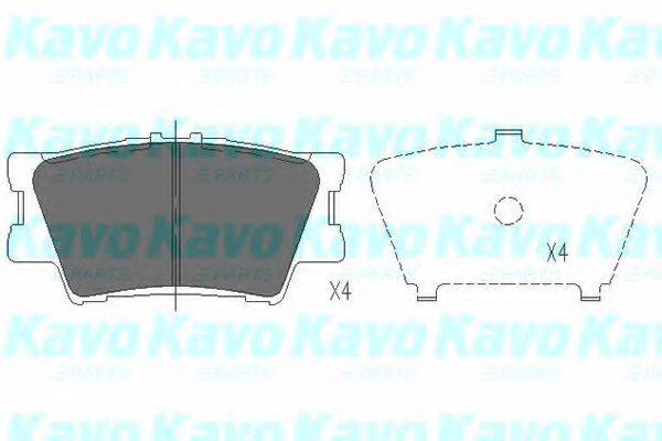 Комплект гальмівних колодок, дискове гальмо KAVO PARTS KBP-9086