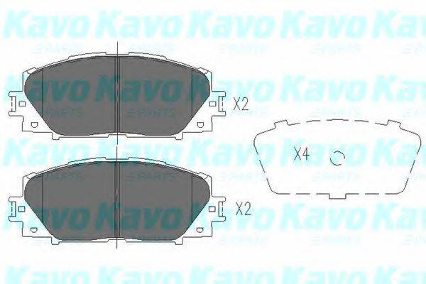 Комплект гальмівних колодок, дискове гальмо KAVO PARTS KBP-9097