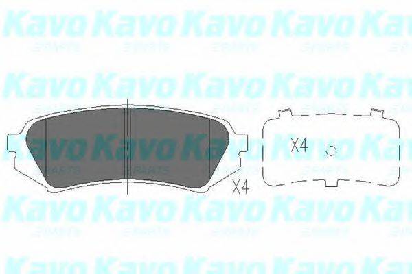 Комплект гальмівних колодок, дискове гальмо KAVO PARTS KBP-9118