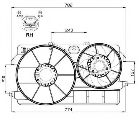 Вентилятор системы охлаждения двигателя NRF 47000