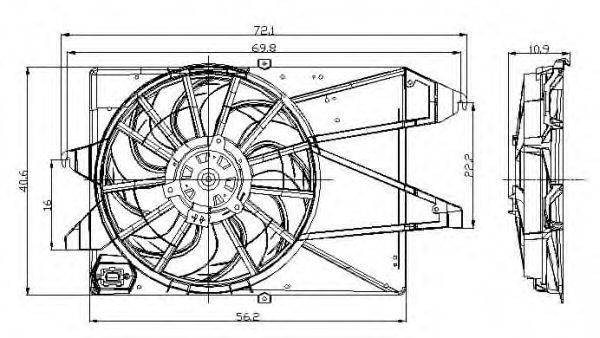 Вентилятор системы охлаждения двигателя NRF 47005