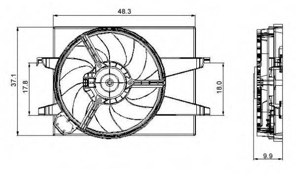 Вентилятор системы охлаждения двигателя NRF 47006