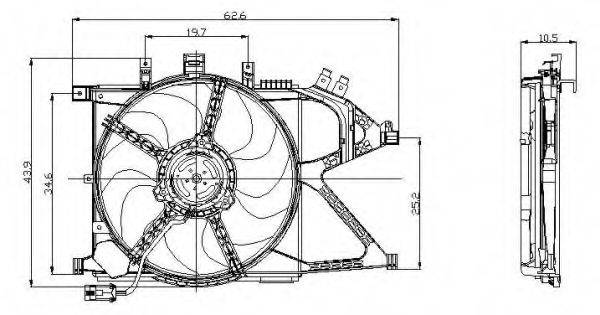 Вентилятор системы охлаждения двигателя NRF 47012