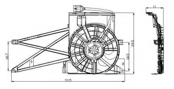 Вентилятор системы охлаждения двигателя NRF 47013