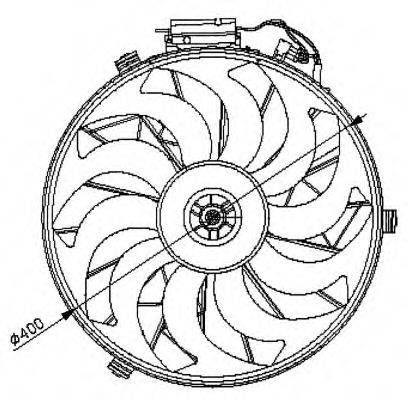 Вентилятор системы охлаждения двигателя NRF 47028