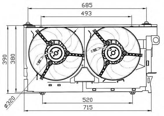Вентилятор, охолодження двигуна NRF 47030