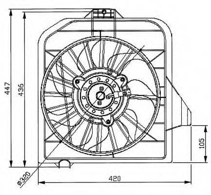 NRF 47032 Вентилятор системы охлаждения двигателя