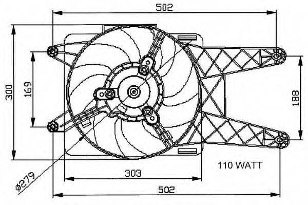 Вентилятор системы охлаждения двигателя NRF 47039