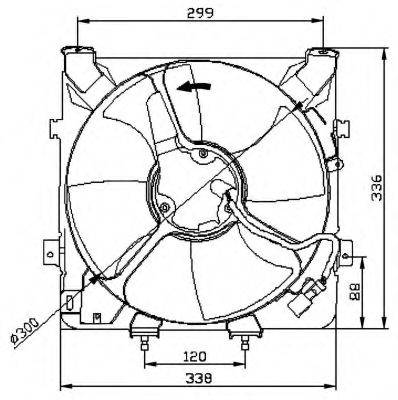 Вентилятор, охолодження двигуна NRF 47041