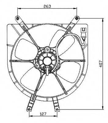 Вентилятор, охолодження двигуна NRF 47042
