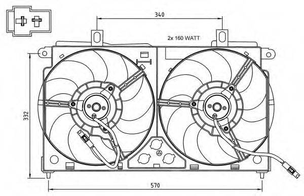Вентилятор системы охлаждения двигателя NRF 47048