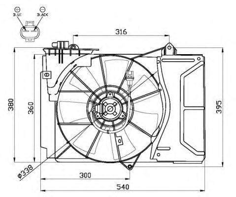 Вентилятор системы охлаждения двигателя NRF 47055