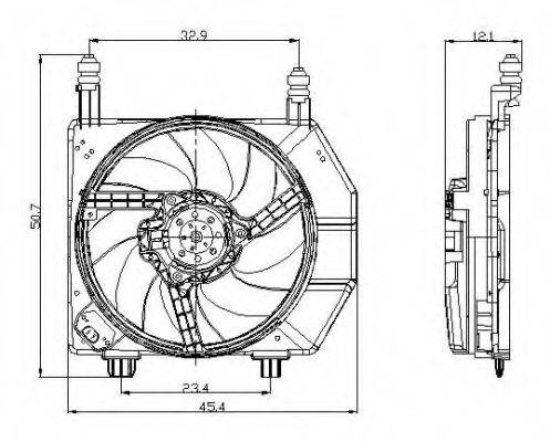 Вентилятор системы охлаждения двигателя NRF 47077