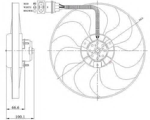 NRF 47204 Вентилятор системы охлаждения двигателя
