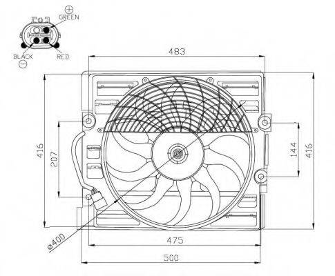 Вентилятор системы охлаждения двигателя NRF 47214