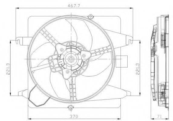 Вентилятор системы охлаждения двигателя NRF 47259