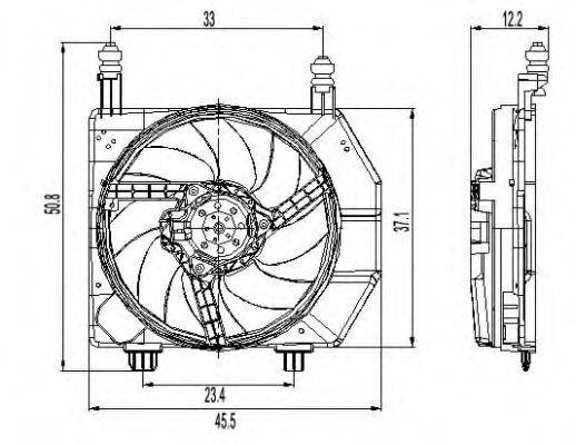 Вентилятор системы охлаждения двигателя NRF 47261