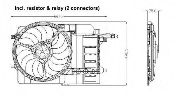 Вентилятор системы охлаждения двигателя NRF 47302